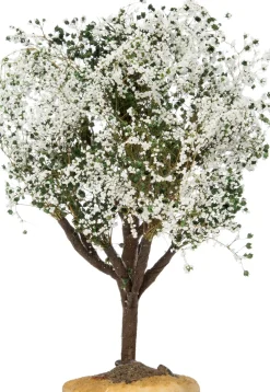 Intratuin kerstdorpminiatuur boom met sneeuw H 15 cm groen