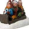 Intratuin kerstdorpminiatuur kinderen op slee 6,3 x 3,5 x 5 cm