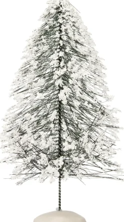 Intratuin kerstdorpminiatuur dennenboom met sneeuw D 9 H 22 cm