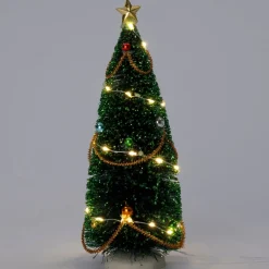 Intratuin kerstdorpminiatuur kerstboom 8 x 8 x 23,5 cm