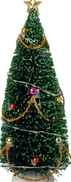 Intratuin kerstdorpminiatuur kerstboom 8 x 8 x 23,5 cm