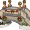 Intratuin kerstdorpminiatuur stenen brug met strikken 13 x 5 x 6 cm