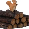 Intratuin kerstdorpminiatuur eekhoorn op hout 4,4 x 2,6 x 3,7 cm