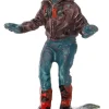 Intratuin kerstdorpminiatuur snowboard meisje 4 x 2,5 x 6 cm