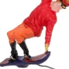 Intratuin kerstdorpminiatuur springende snowboarder 4 x 2,5 x 7 cm
