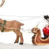Intratuin kerstdorpminiatuur kerstman in slee met rendier 15 x 5 x 6,5 cm