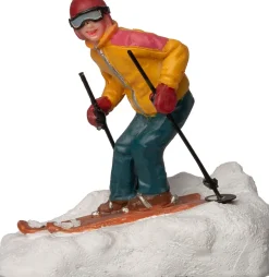 Intratuin kerstdorpminiatuur man op ski's multi 5,8 x 3 x 6 cm