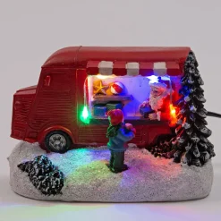 Intratuin kerstdorpminiatuur speelgoedkraam 10,5 x 7 x 7 cm