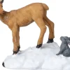 Intratuin kerstdorpminiatuur bambi met konijn 6,6 x 3,5 x 5,3 cm