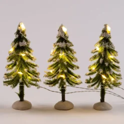 Intratuin kerstdorpminiatuur kerstbomen H 12 cm 3 stuks