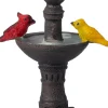 Intratuin kerstdorpminiatuur vogels drinken uit fontein 4,2 x 3,5 x 6,8 cm
