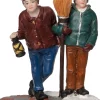 Intratuin kerstdorpminiatuur straat schoonvegen multi 6 x 4,2 x 7,2 cm