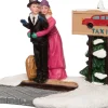 Intratuin kerstdorpminiatuur taxi wachtplaats 11 x 6 x 8 cm