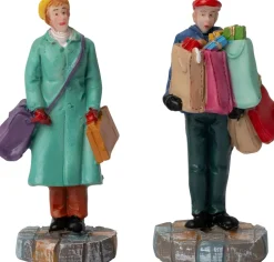 Intratuin kerstdorpminiatuur mensen 4,3 x 2,8 x 7,5 cm 2 stuks