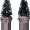 Intratuin kerstdorpminiatuur kerstboom in pot 2,1 x 2,1 x 9,8 cm 2 stuks
