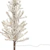 Intratuin kerstdorpminiatuur boom met sneeuw en LED verlichting D 5 H 15,5 cm