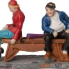 Intratuin kerstdorpminiatuur man en vrouw op bankje multi 9 x 4,5 x 6,5 cm
