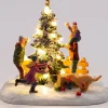 Intratuin kerstdorpminiatuur kerstboom versieren 13,5 x 11 x 12 cm