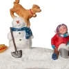 Intratuin kerstdorpminiatuur hond met kind multi 10 x 4,7 x 6,5 cm