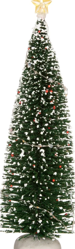 Intratuin kerstdorpminiatuur kerstboom lampjes multi D 10 H 30 cm