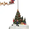 Intratuin kerstdorpminiatuur kerstman in slee met boom 16 x 15,5 x 29 cm