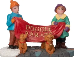 Intratuin kerstdorpminiatuur honden parade multi 8 x 3,5 x 6 cm