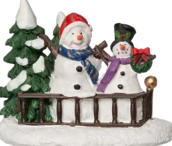 Intratuin kerstdorpminiatuur sneeuwpoppen multi 9 x 4,5 x 7 cm