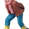 Intratuin kerstdorpminiatuur schaatsende jongen 2 x 1,9 x 4,7 cm