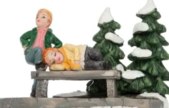 Intratuin kerstdorpminiatuur slapend kind 8,5 x 4,5 x 5,5 cm