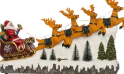 Intratuin kerstdorpminiatuur kerstman met slee 40 x 10 x 23 cm