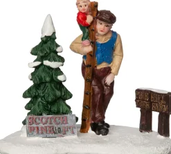 Intratuin kerstdorpminiatuur pine hill tree farm multi 9 x 5,8 x 7,5 cm