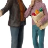 Intratuin kerstdorpminiatuur stel in gesprek 3,8 x 2,1 x 6,7 cm