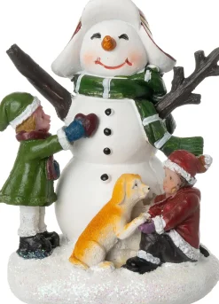 Intratuin kerstdorpminiatuur sneeuwpop maken 6,5 x 4,8 x 8,5 cm