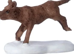 Intratuin kerstdorpminiatuur spelende hond 4 x 1,7 x 2,6 cm