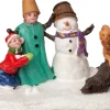 Intratuin kerstdorpminiatuur sneeuwpop versieren 9,5 x 6,5 x 6 cm