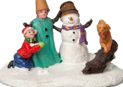 Intratuin kerstdorpminiatuur sneeuwpop versieren 9,5 x 6,5 x 6 cm