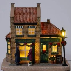 Intratuin kerstdorpminiatuur Tinselbury groceries (supermarkt) 19 x 15 x 18 cm