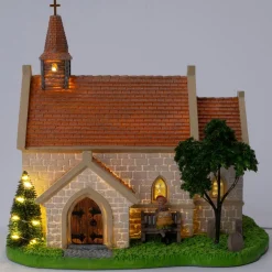 Intratuin kerstdorpminiatuur Tinselbury church (kerk) 26,5 x 20,5 x 23,5 cm