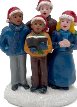 Intratuin kerstdorpminiatuur zangkoor 5,6 x 3,6 x 7,1 cm