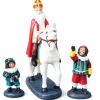 Intratuin kerstdorpminiatuur sint en roetveeg pieten 5 x 6 x 7 cm 5-delig