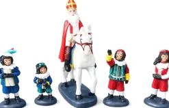 Intratuin kerstdorpminiatuur sint en roetveeg pieten 5 x 6 x 7 cm 5-delig