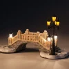 Intratuin kerstdorpminiatuur brug met lantaarn met LED verlichting 22 x 10 x 12 cm