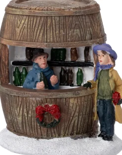 Intratuin kerstdorpminiatuur drankkraam 7,3 x 6 x 7,5 cm