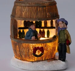 Intratuin kerstdorpminiatuur drankkraam 7,3 x 6 x 7,5 cm