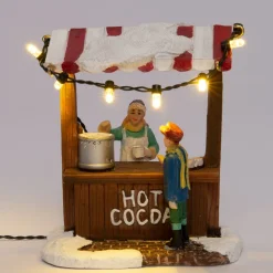 Intratuin kerstdorpminiatuur hot choco shop (warme chocolademelk kraam) 9 x 7 x 9 cm