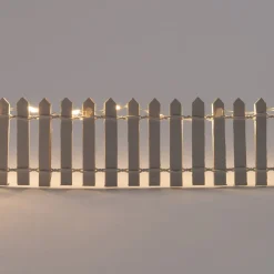 Intratuin kerstdorpminiatuur hek 24 lampjes warm wit 30 x 5 cm 2 stuks