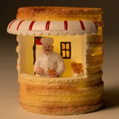 Intratuin kerstdorpminiatuur stroopwafel kraam 6,5 x 7 x 7 cm