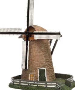 Intratuin kerstdorp molen met rieten dak 21 x 19 x 22 cm
