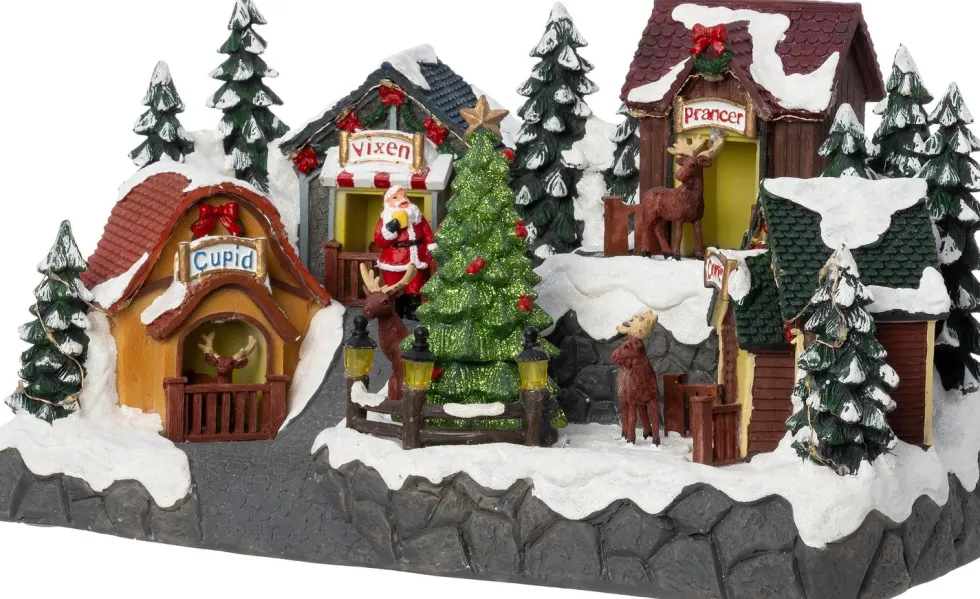 Intratuin kerstdorp rendierverblijven 33,5 x 20 x 18 cm