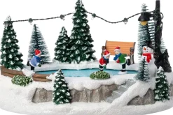 Intratuin kerstdorp schaatsbaan 23,5 x 16,3 x 13,5 cm